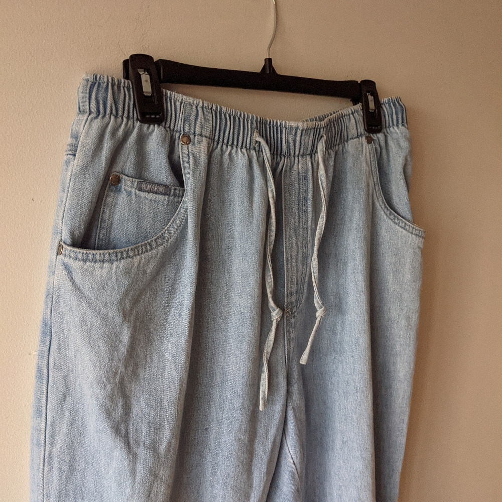 Vintage Blassport Scrunchie-Waist Jeans